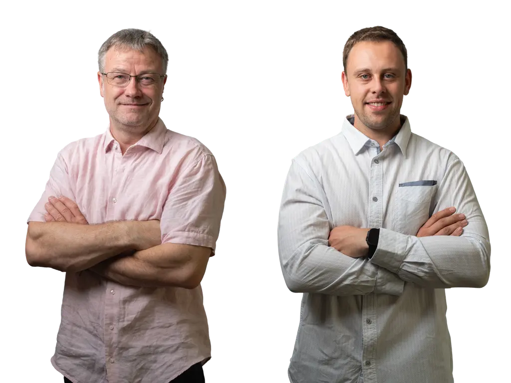 Fabian Zahno, Geschäftsleiter, und Sven Pürro, Betriebsleiter der Schweizer AG